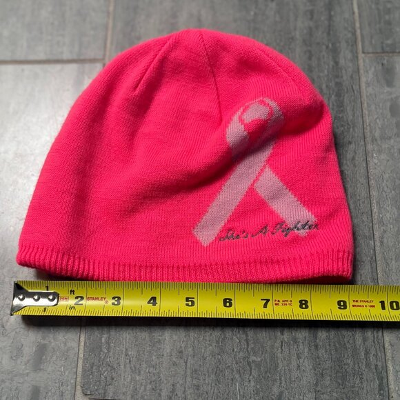 Under Amour BCA Breast Cancer Awareness Lined Beanie Hat Cap Pink One Size - Picture 5 of 8